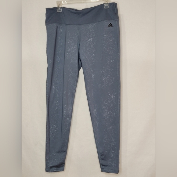 Adidas Climalite Cold Weather High Waist Floral Print Leggings - Size XL - Picture 1 of 9